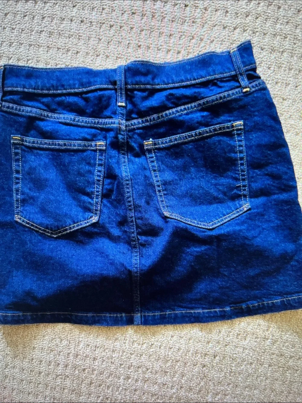 Dark Blue Denim Skirt - Women's Classic Jean Skirt